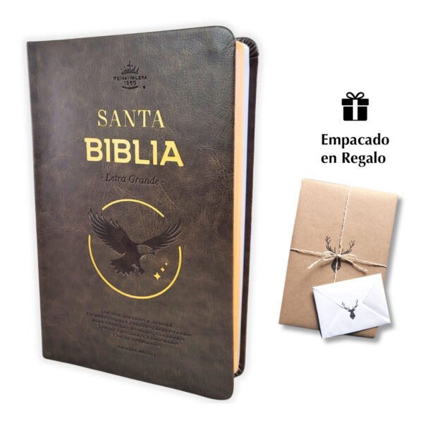 Biblia RVR60c Moka Aguila Canto Dorado Premios Y Regalos