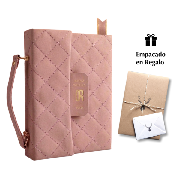 Biblia RVR 1960 Cartera Arena con Broche Magnético Compacta Letra 10 puntos