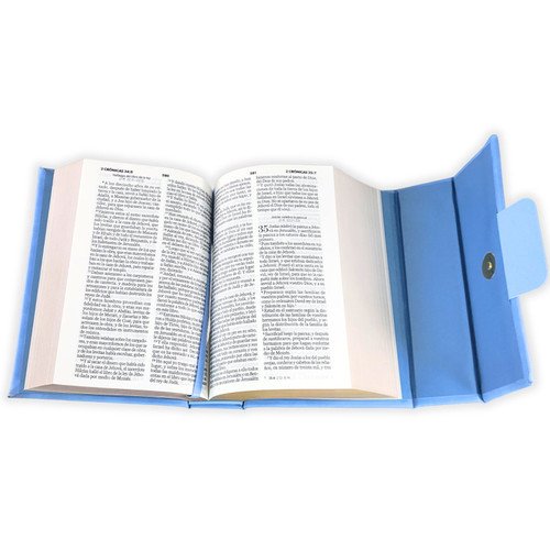 Biblia RVR 1960 Cartera Azul con Broche Magnético Compacta Letra 10 puntos - Imagen 3