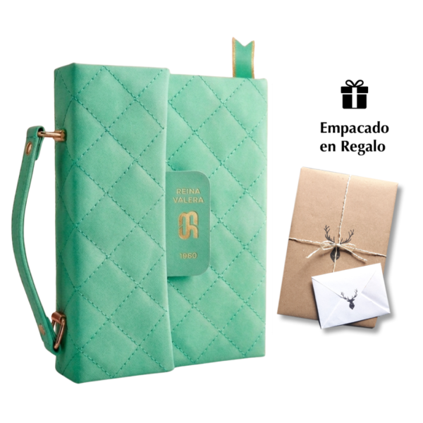 Biblia RVR 1960 Cartera Verde con Broche Magnético Compacta Letra 10 puntos