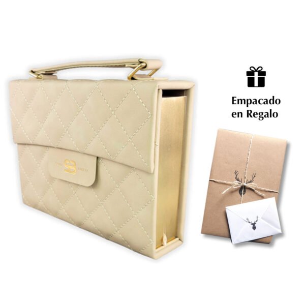 Biblia RVR 1960 Cartera Beige Broche con Magnético Compacta Letra 10 puntos