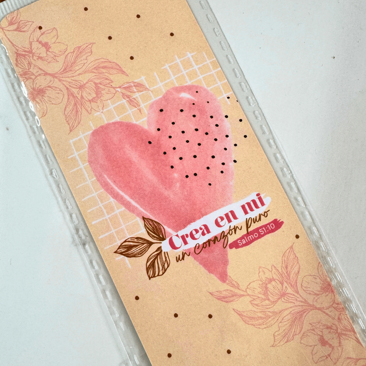 Separador de Libro Corazón – Crea en mí un corazón puro - Productos I AM - Imagen 2
