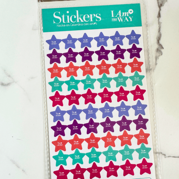 Stickers Estrella “No olvidar” – Para decorar Biblia, journal y devocionales - Productos I AM