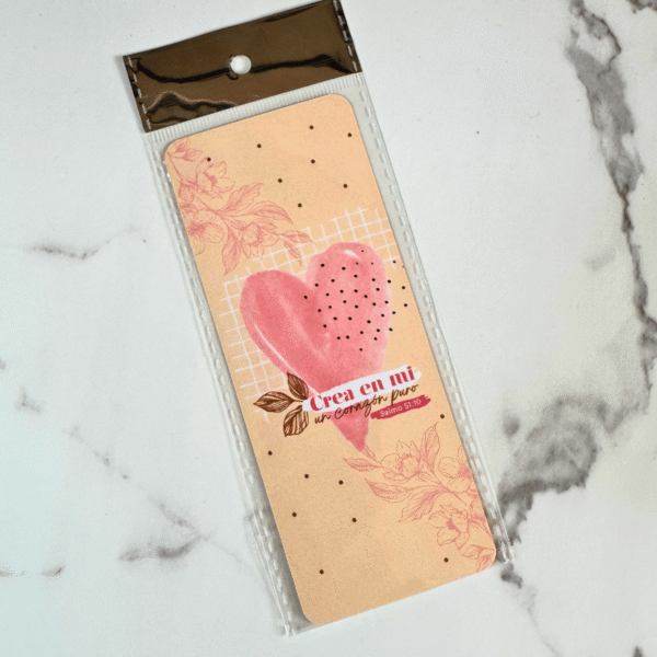Separador de Libro Corazón – Crea en mí un corazón puro - Productos I AM