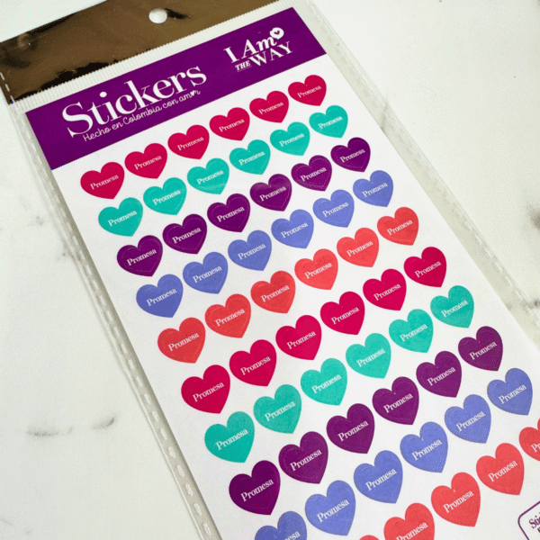 Stickers de Corazón “Promesa” – Para marcar y decorar tu Biblia - Productos I AM