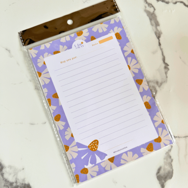 Block de Oraciones Lila – 30 hojas decoradas - Productos I AM