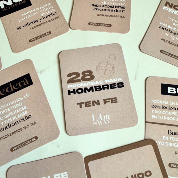 Promesas para Hombres Ten Fe – Paquete de 28 promesas bíblicas - Productos I AM