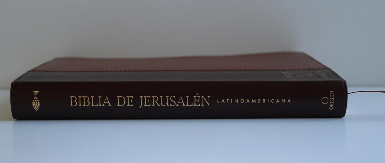 Biblia Católica Biblia de Jerusalén Latinoamericana símil piel marrón - Imagen 7