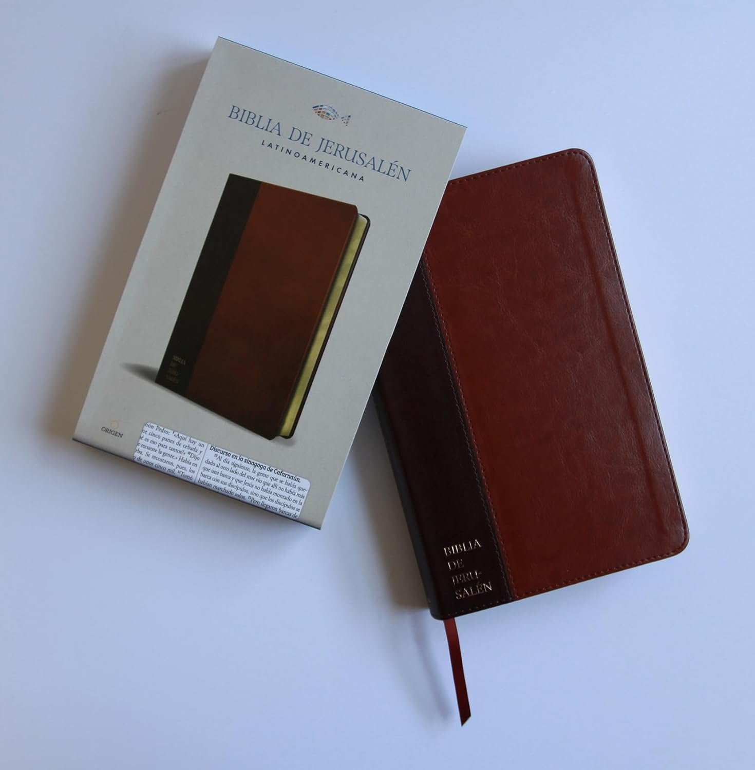 Biblia Católica Biblia de Jerusalén Latinoamericana símil piel marrón - Imagen 8