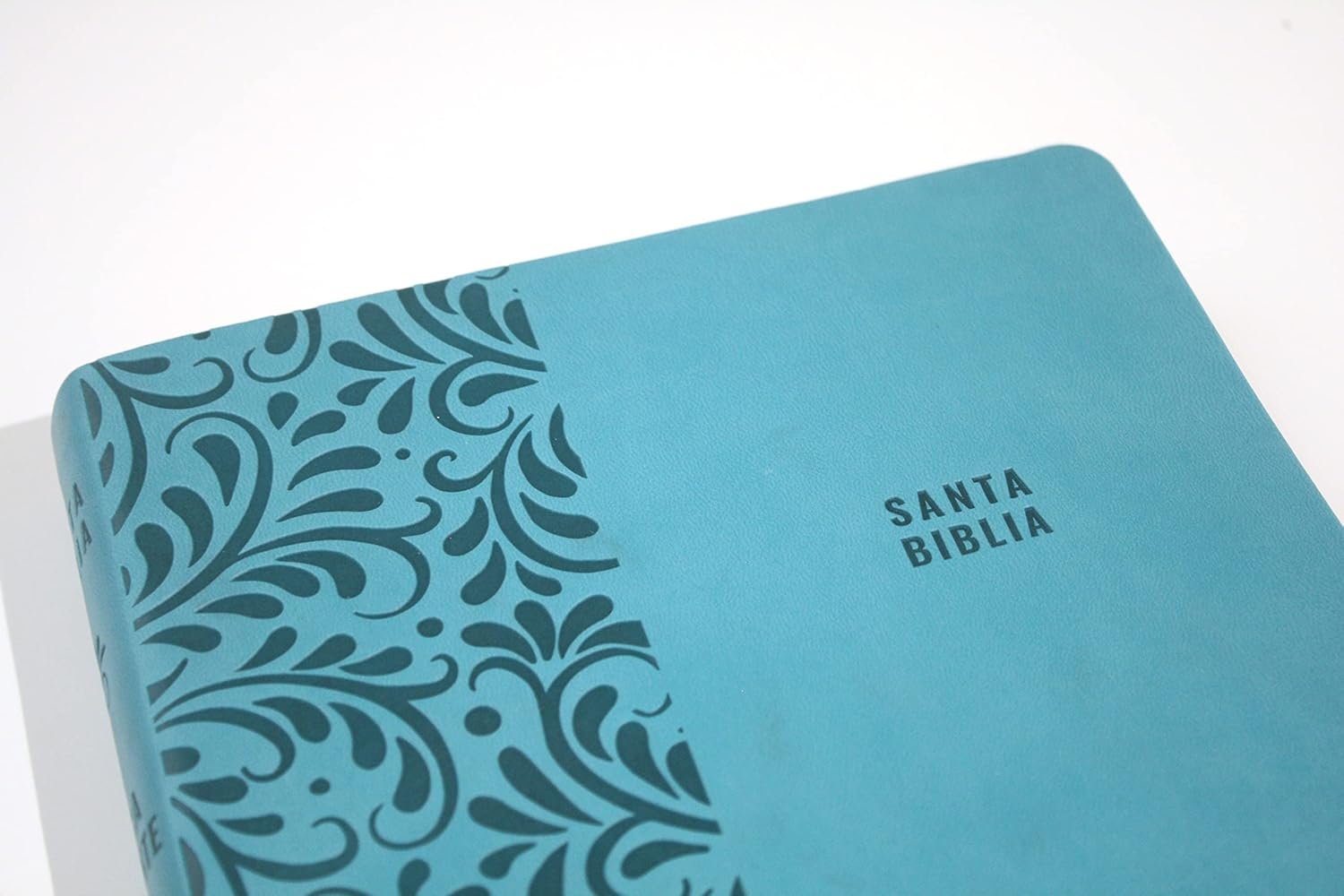 Biblia Reina Valera letra súper gigante, símil piel aguamarina - Imagen 4