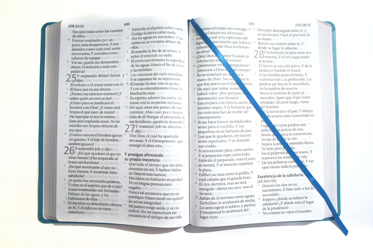 Biblia Reina Valera letra súper gigante, símil piel aguamarina - Imagen 5