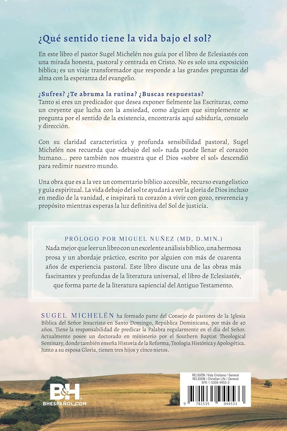 La vida debajo del sol: El evangelio según Eclesiastés - Sugel Michelén - Imagen 2