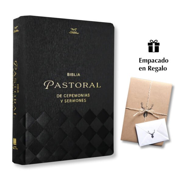 Biblia de Estudio RVC Letra Gramde Pastoral Ceremonias y Sermones Imitación Piel Negro