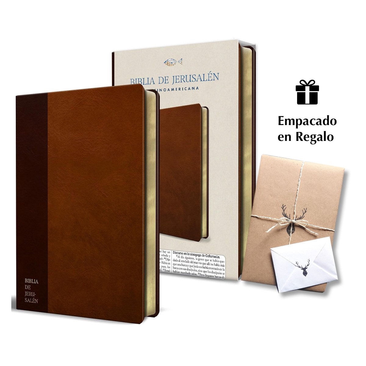 Biblia Católica Biblia de Jerusalén Latinoamericana símil piel marrón