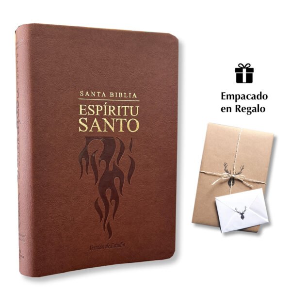 Biblia del Espíritu Santo RVR60 Versión de Estudio Piel Café
