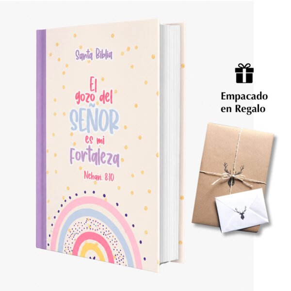 Biblia mediana RVR Letra Grande PJR Color Arcoíris Con Ayudas Digitales Tapa Dura