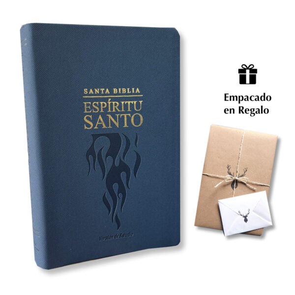 Biblia del Espíritu Santo RVR60 Versión de Estudio Piel Azul