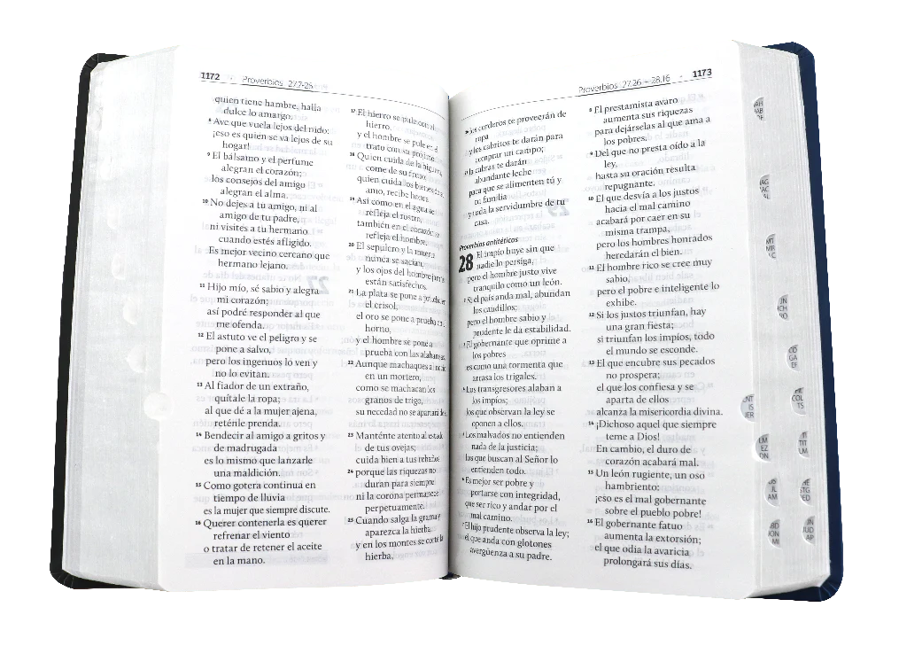 Biblia de Estudio Andrós Reina Valera Contemporánea Imitación Piel Azul/Negro - Imagen 5