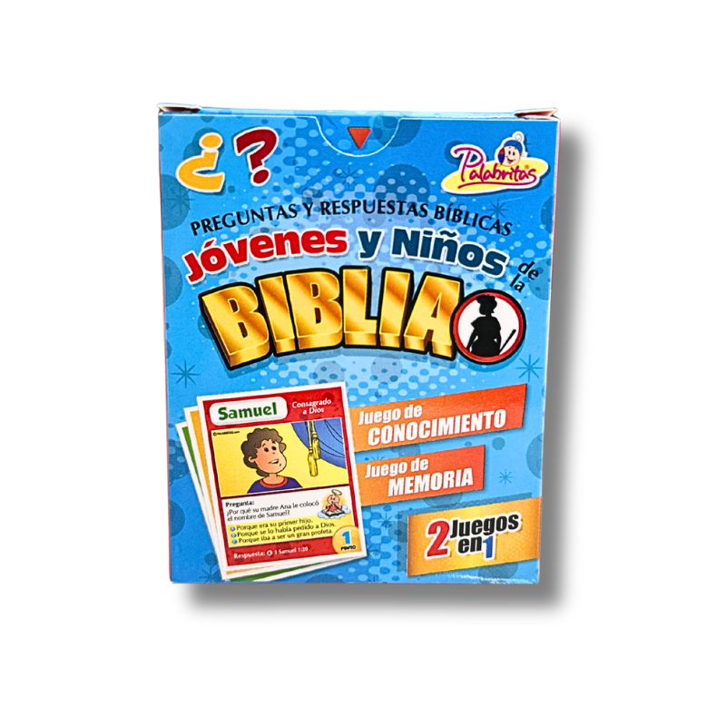 Juego de Preguntas y Respuestas Bíblicas: Jóvenes y Niños de la Biblia - Palabritas