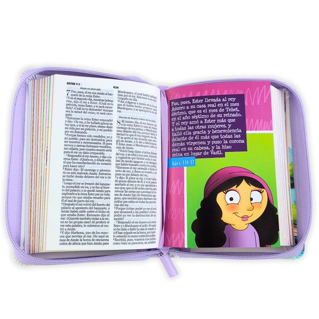 Biblia mi gran viaje Reina Valera lila cierre con manija - Imagen 2