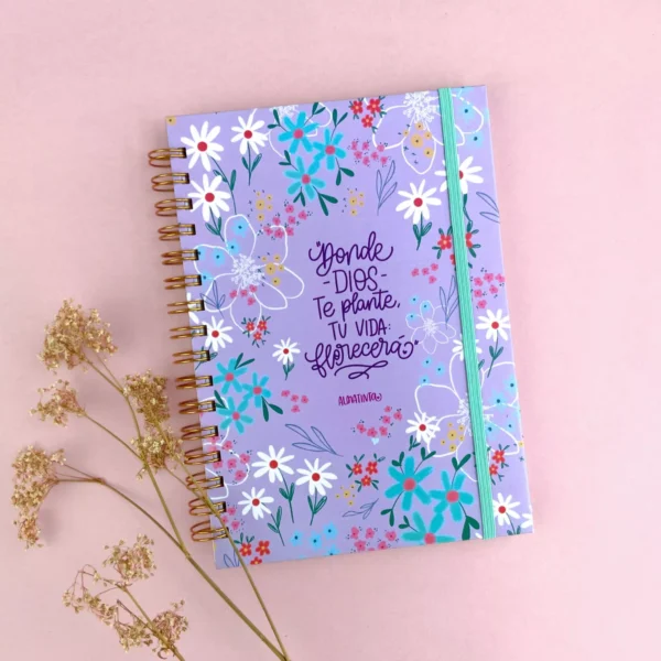 Cuaderno Donde Dios te plante – Rayado de 100 Hojas - Almatinta