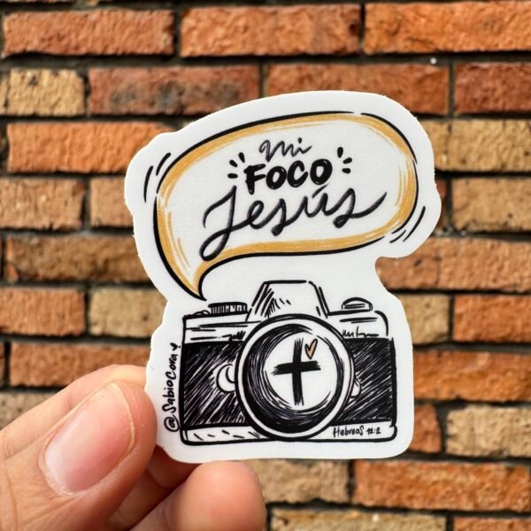Mi foco: Jesús – Hebreos 12:2 📷✨ - Sticker