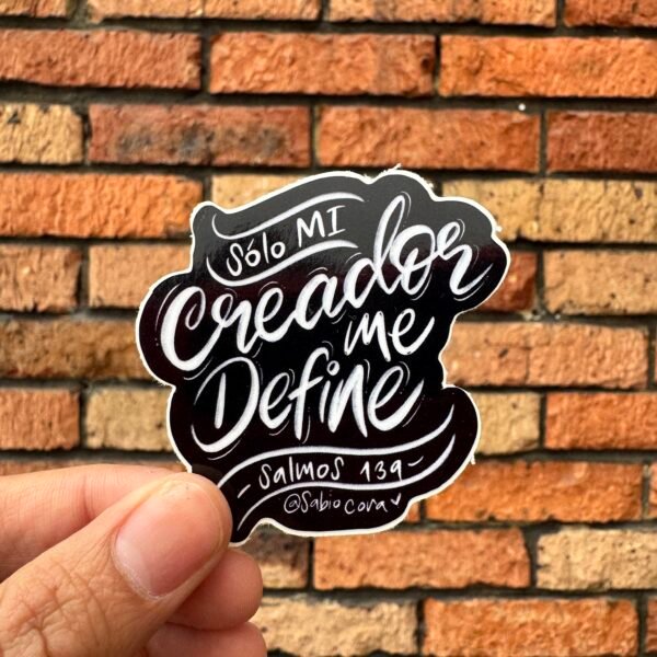Solo mi Creador me define – Salmos 139 🖤✨ - Sticker