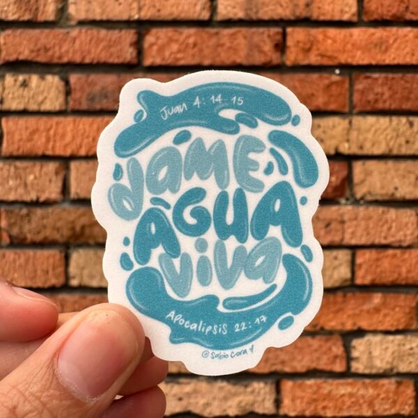Dame agua viva – Juan 4:14-15 💧✨ - Sticker