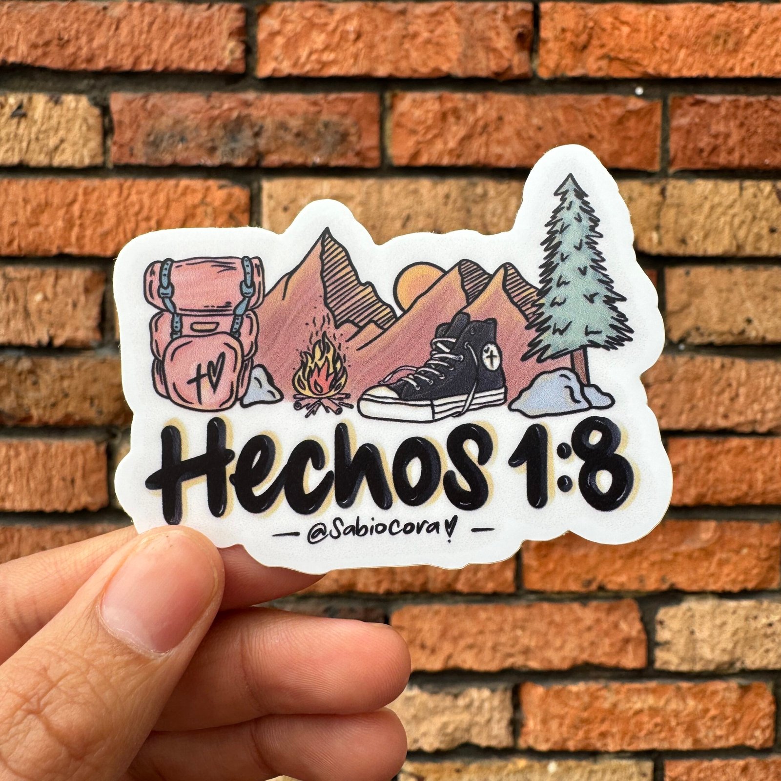 Hechos 1:8 ⛰️🔥👟 - Sticker