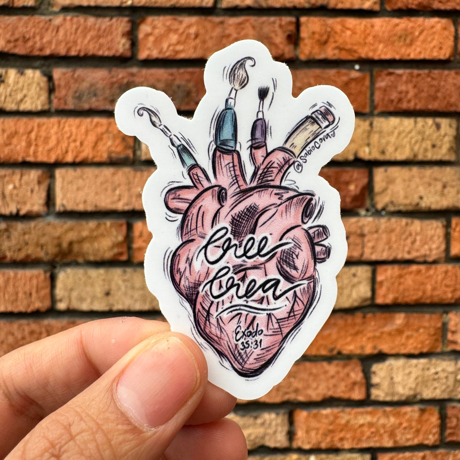 Cree y crea – Éxodo 35:31 🎨💗 - Sticker