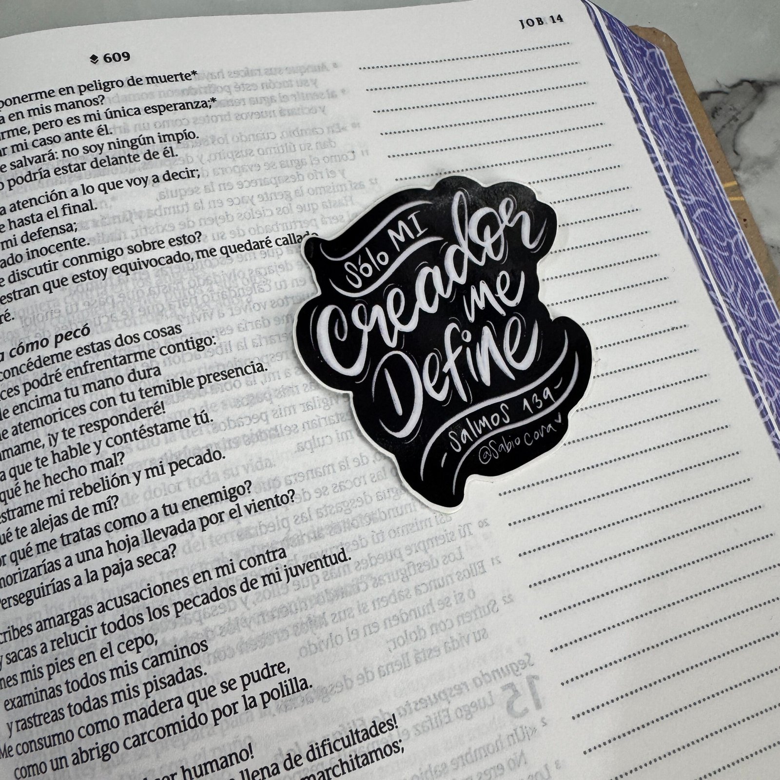 Solo mi Creador me define – Salmos 139 🖤✨ - Sticker - Imagen 2