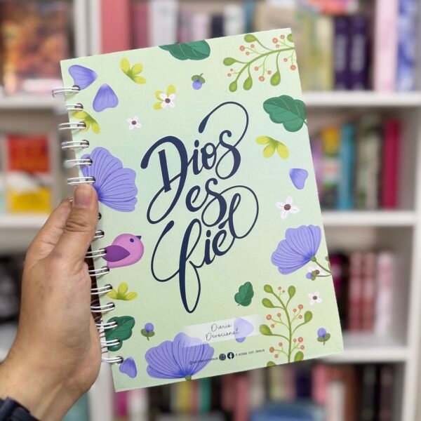 Diario Devocional “Dios es fiel ” Verde - A solas con Jesús