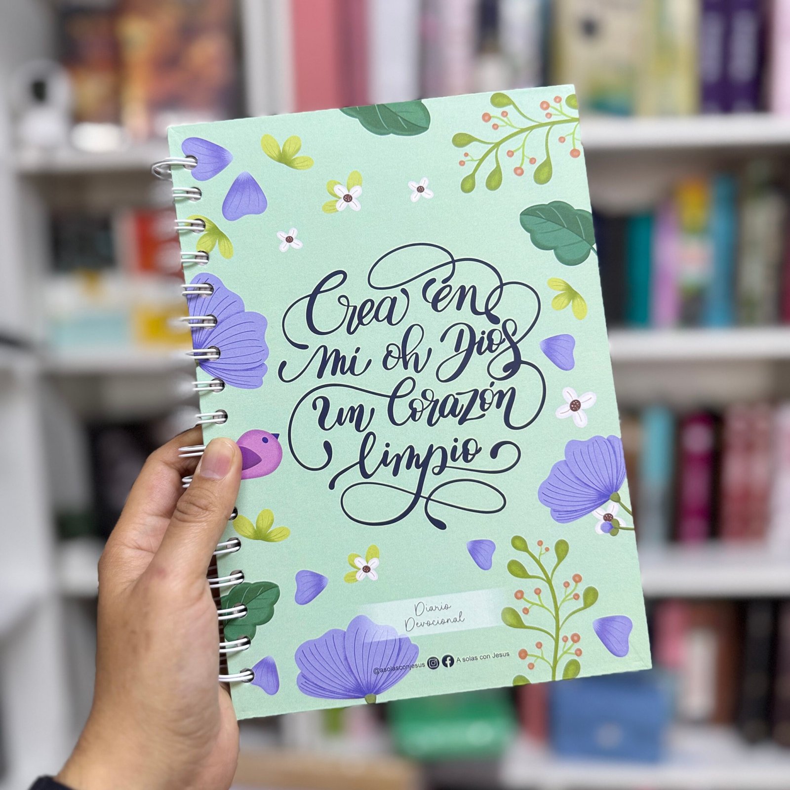 Diario “Promesas” Devocional “Crea en mí un Corazón Limpio” - Verde - A solas con Jesús