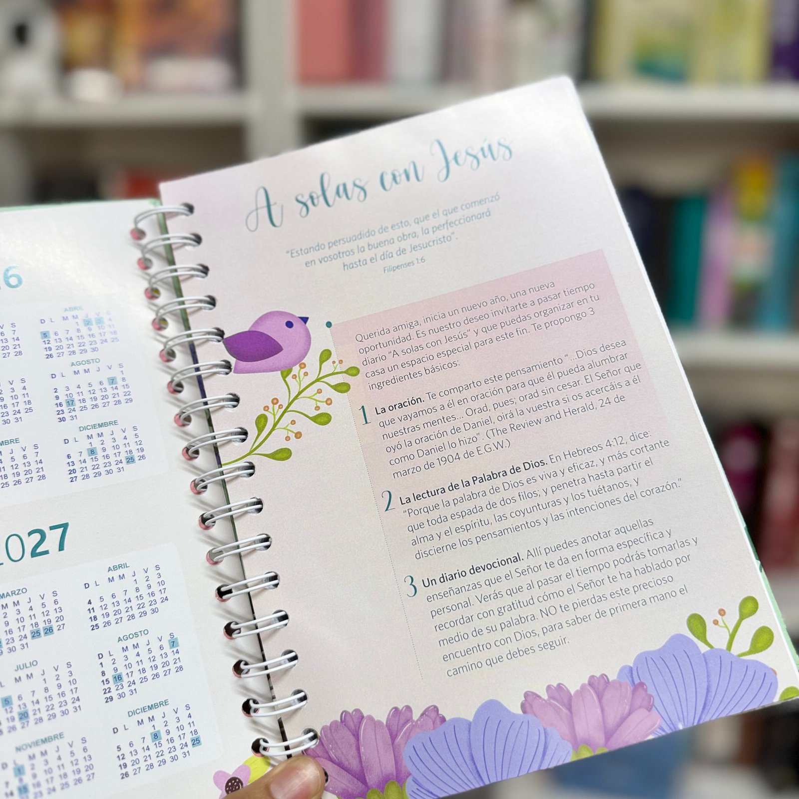 Diario “Promesas” Devocional “Dios es Fiel” - Rosa - A solas con Jesús - Imagen 4