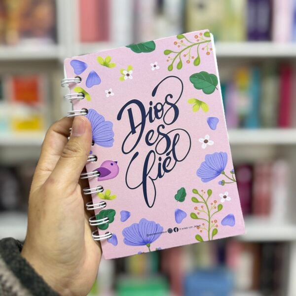 Libreta Mediana “Dios es Fiel ”  Rosa – A solas con Jesús