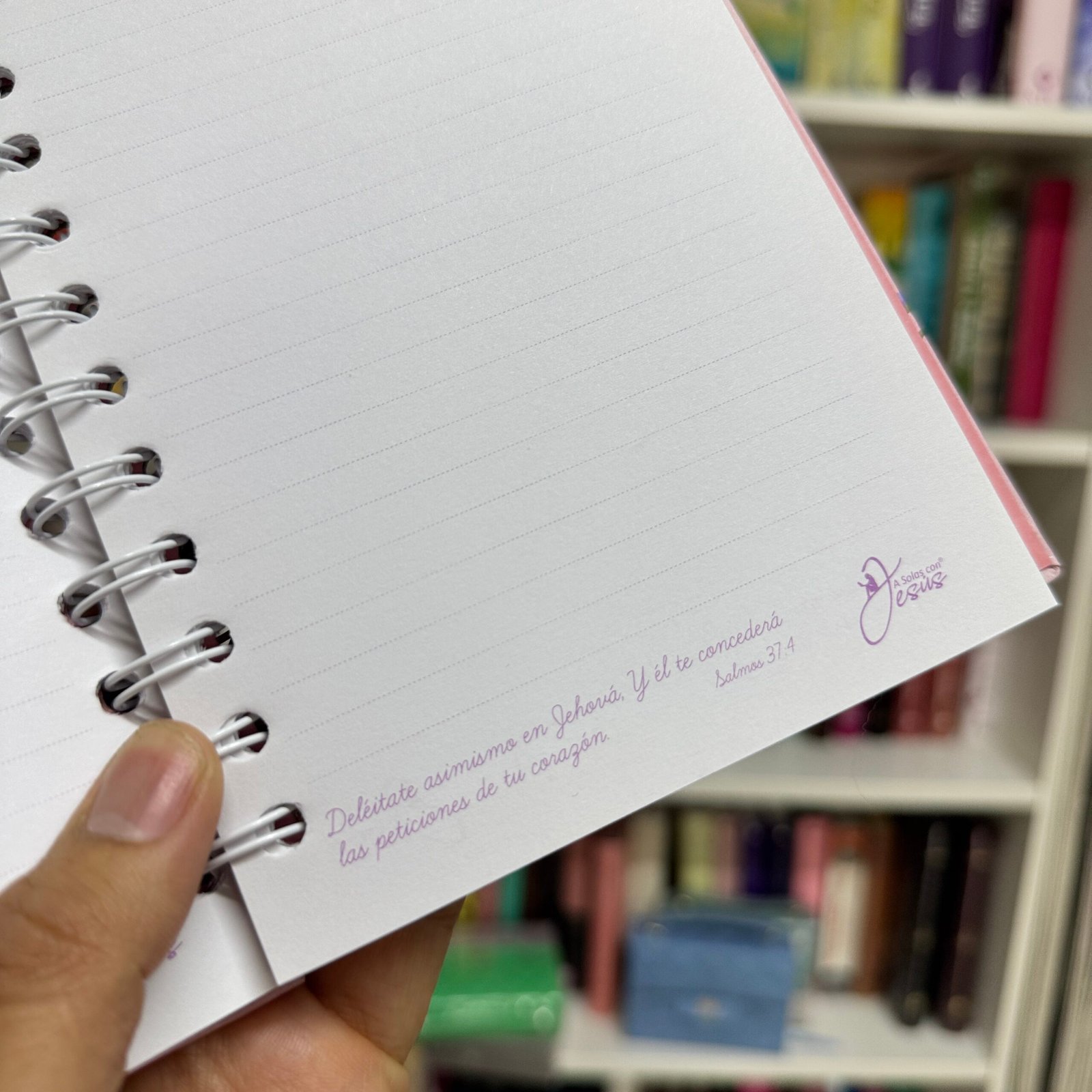 Libreta Mediana “Crea en mí un Corazón Limpio” – Rosa – A solas con Jesús - Imagen 3
