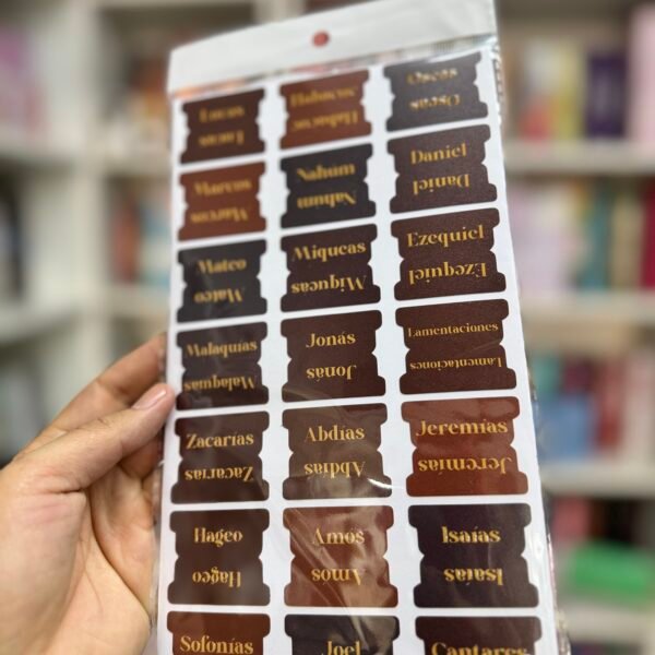 Café – Índice para Biblia Adhesivo / Tabs para Biblias / STICKERS / Separadores