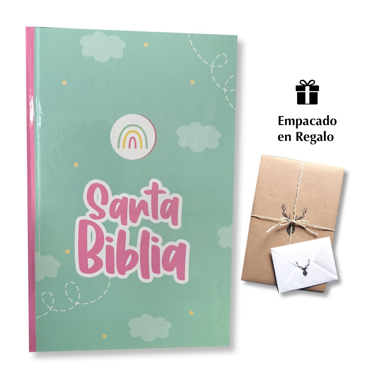 Biblia Letra Grande 12 puntos Rvr 1960 Verde Rosa Tapa Dura