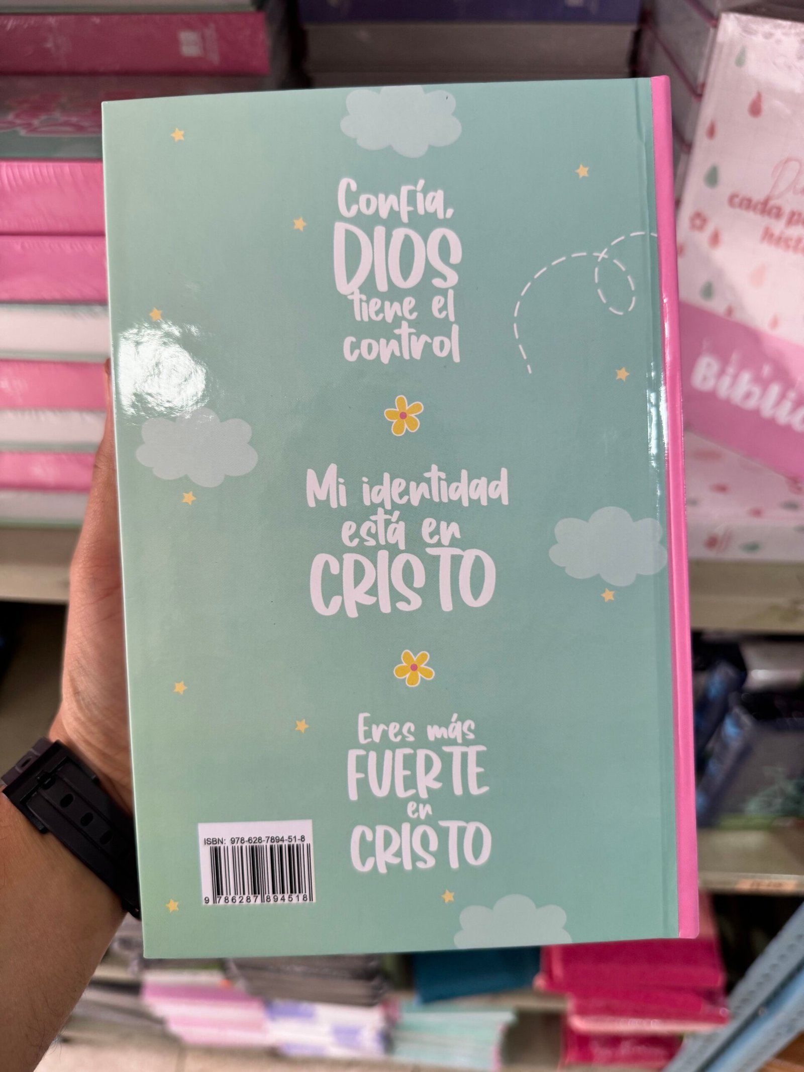 Biblia Letra Grande 12 puntos Rvr 1960 Verde Rosa Tapa Dura - Imagen 3