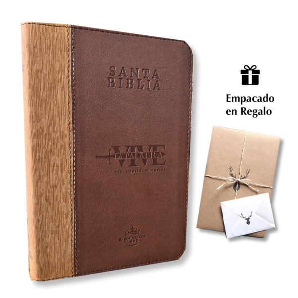 Biblia Letra Grande 12 puntos Reina Valera 1960 Cierre 2 Tonos Marrón