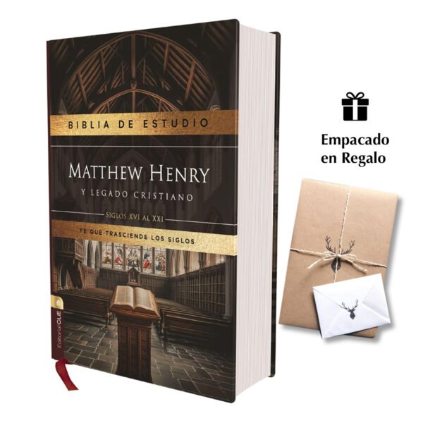 Biblia de estudio Matthew Henry y legado cristiano RVR Tapa dura Interior a dos colore