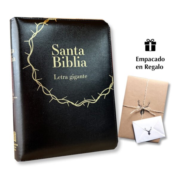 Biblia Reina Valera 1960 Letra Gigante 16 puntos Negro Indice con código QR