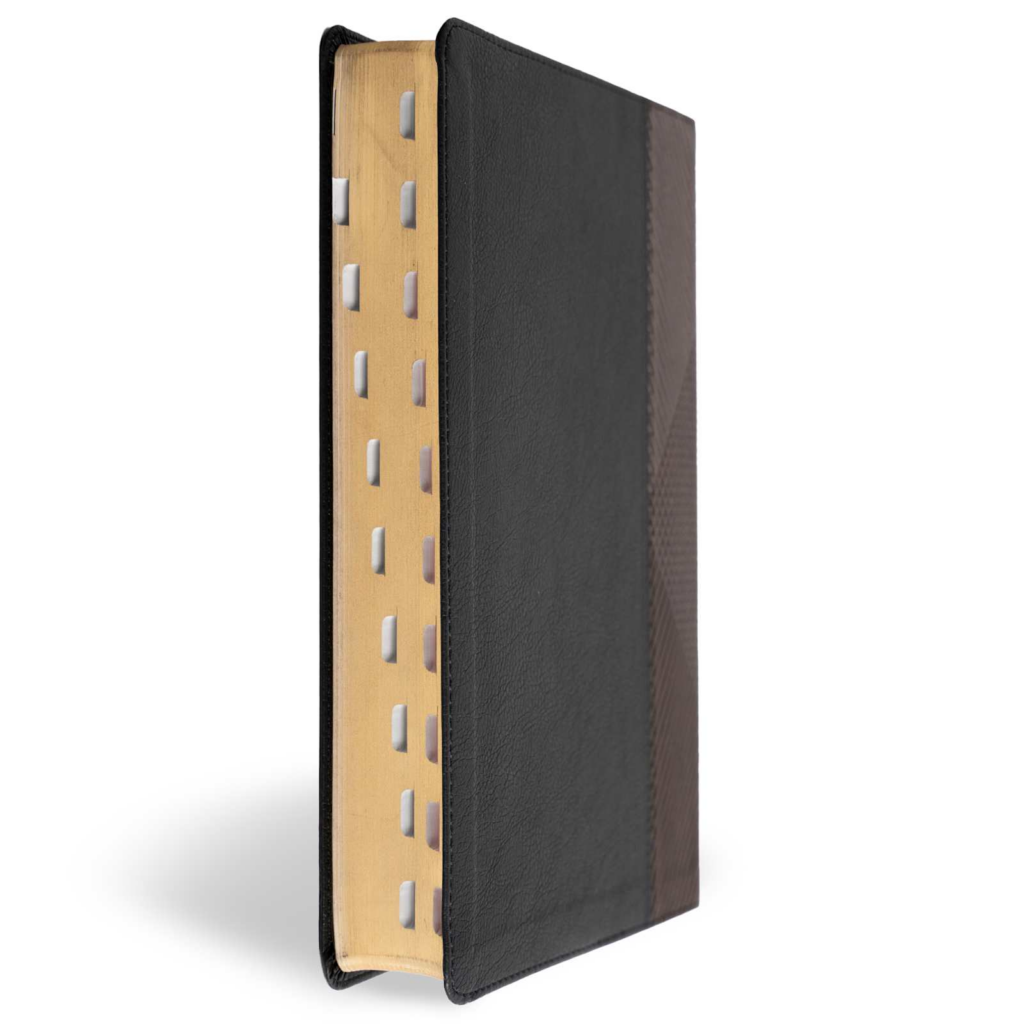 Biblia RVR60 Letra Supergigante Negro Cafe Indice Piel - Imagen 2