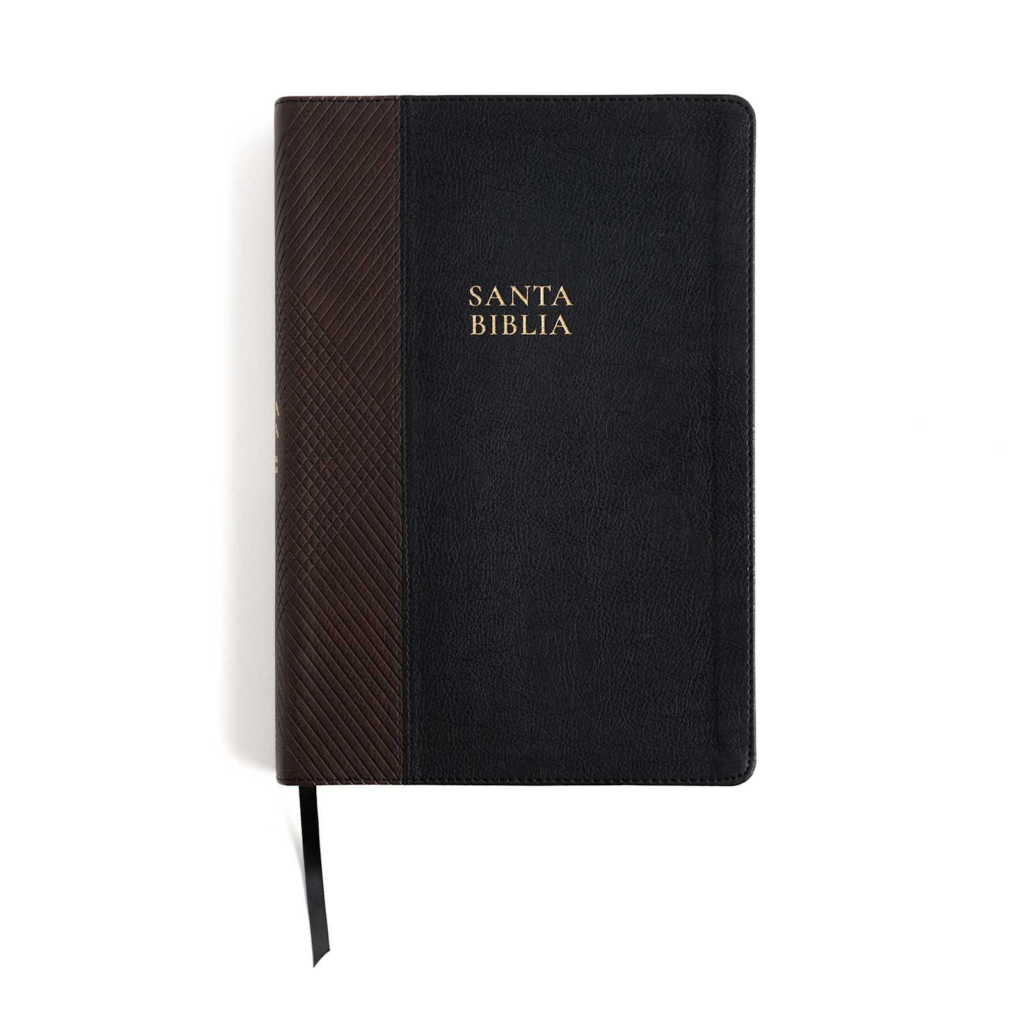 Biblia RVR60 Letra Supergigante Negro Cafe Indice Piel - Imagen 3