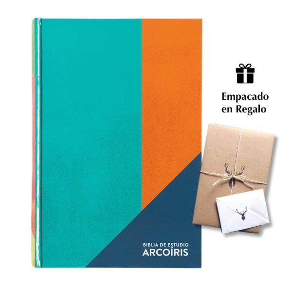 Biblia de Estudio Arcoíris RV1960 tapa dura verde multicolor