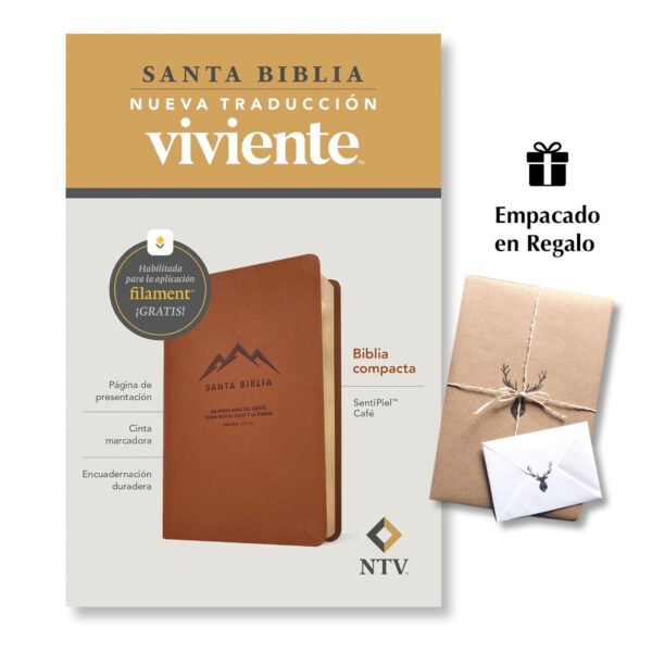 Biblia compacta NTV con Filament SentiPiel Café