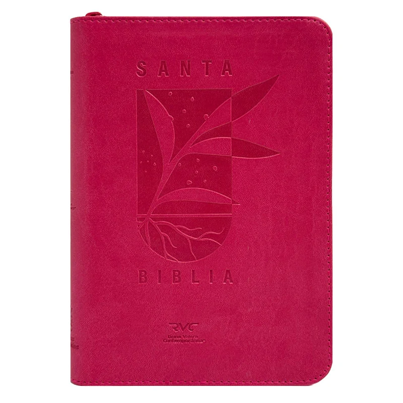Biblia RVC Letra mediana Color Fucsia Con Ayudas Digitales Con Cierre - Imagen 2