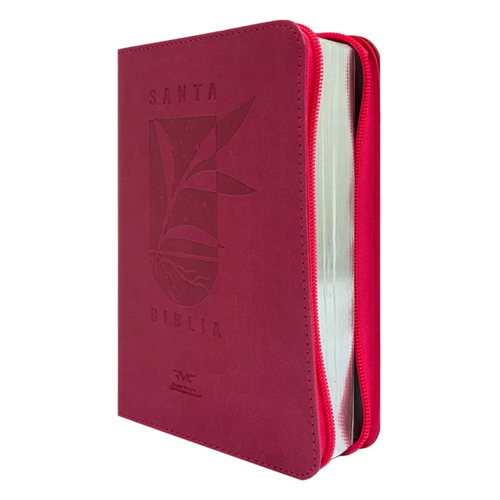 Biblia RVC Letra mediana Color Fucsia Con Ayudas Digitales Con Cierre - Imagen 3