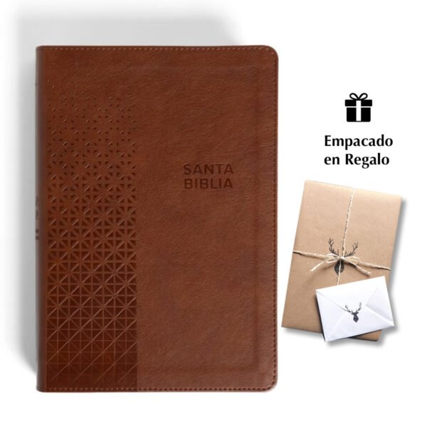 Biblia Letra grande RVR60 Tamaño Manual Imitación Piel - Café