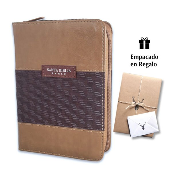 Biblia de Bolsillo con Cierre RV1960 imit piel café clásico con índice